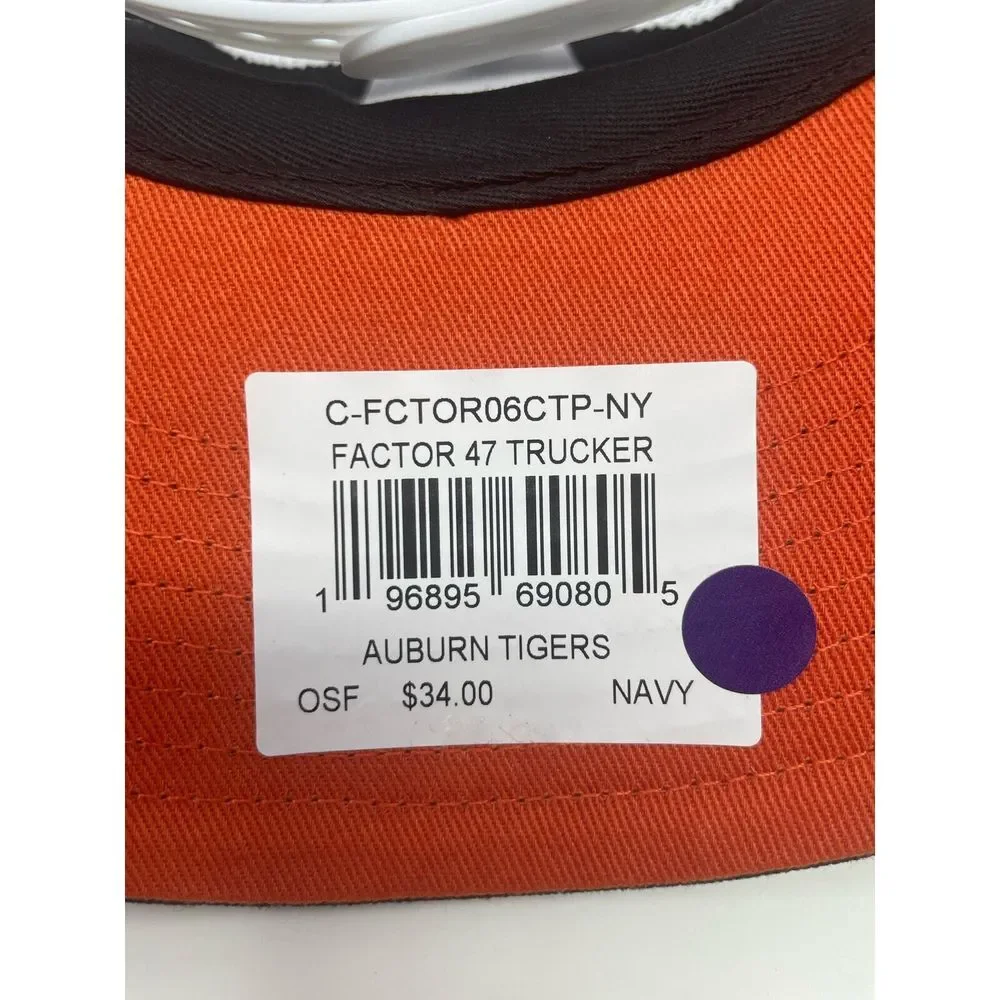 Auburn Tigers Orange Factor 47 Brand Trucker Snapback‎ Adjustable Hat Cap NEW